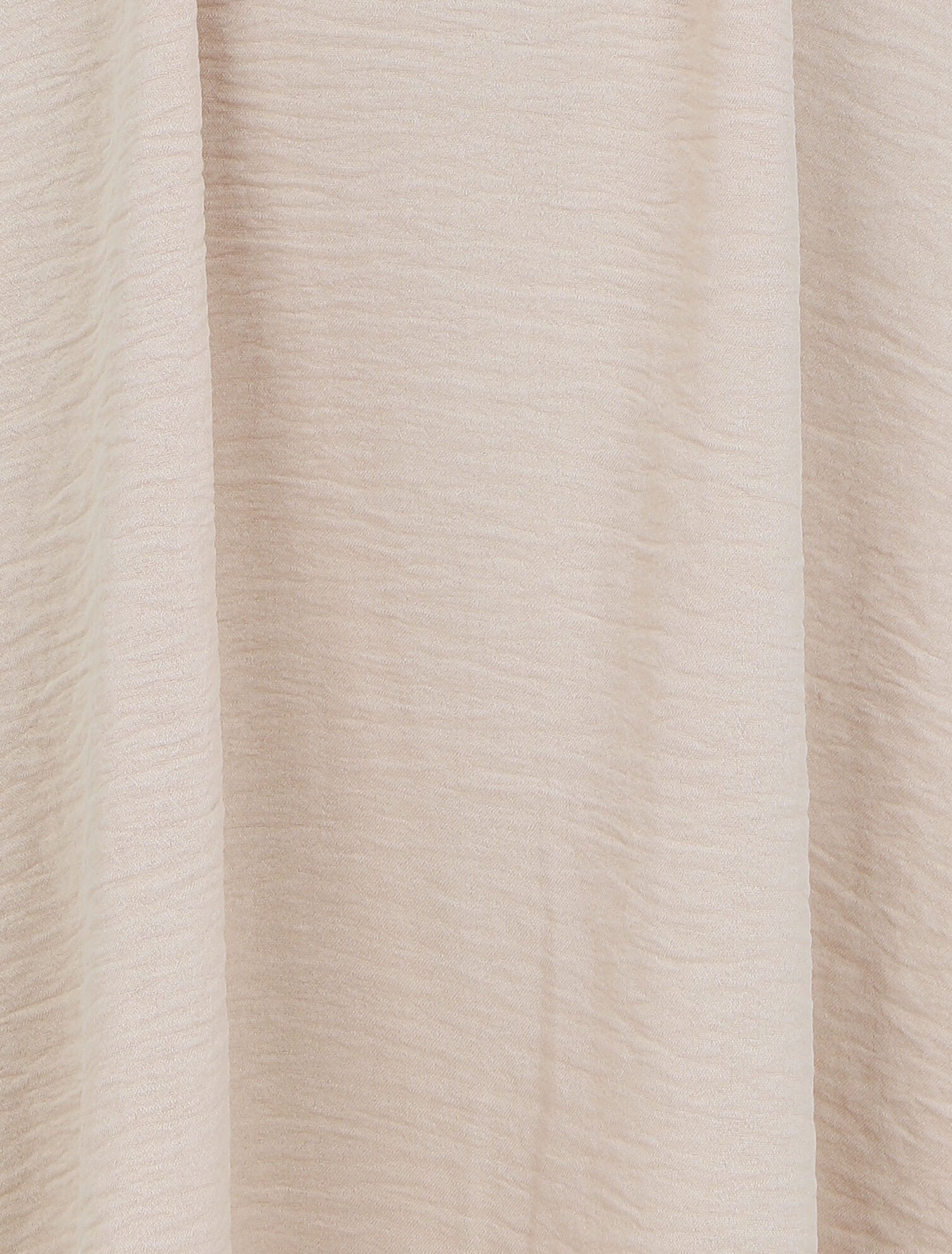 Robe unie à taille élastiquée - Beige - 3