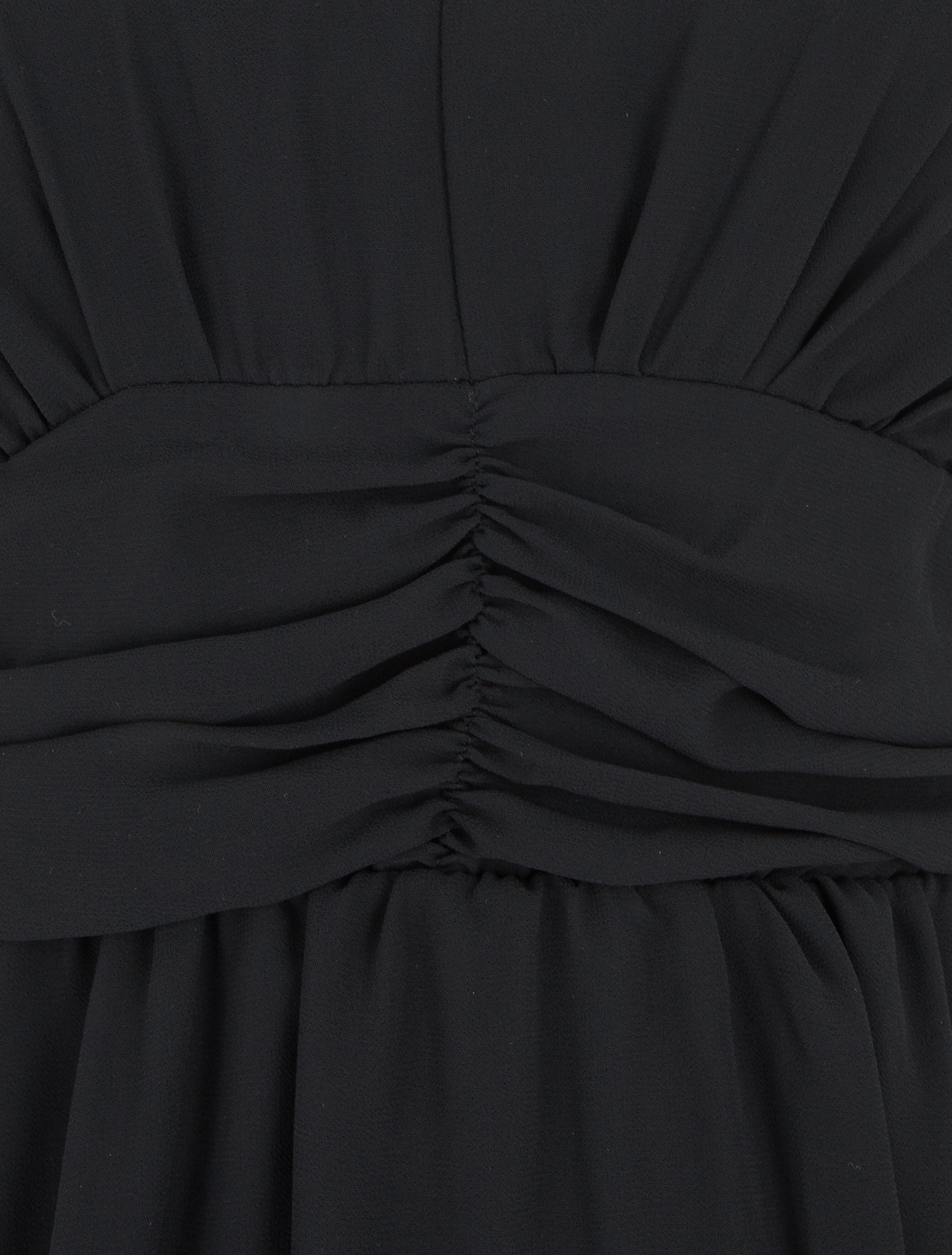 Robe courte unie - Noir - 3