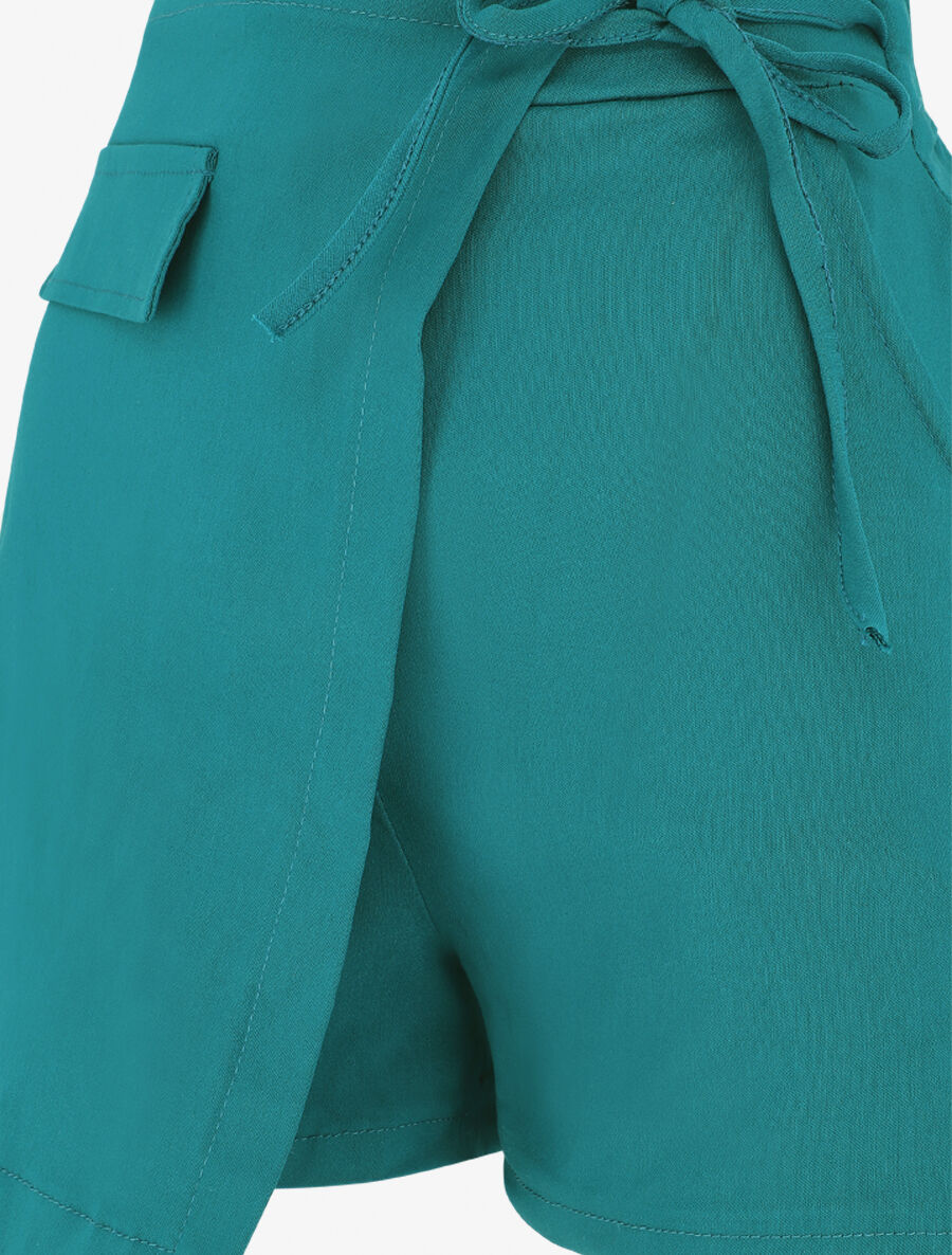 Short uni style portefeuille - Bleu canard - 3
