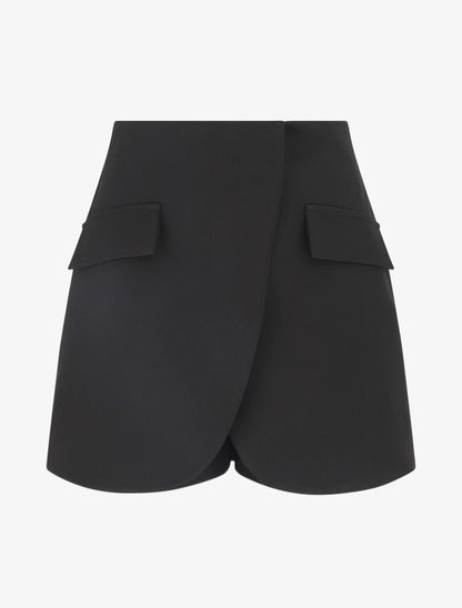 Short style jupe portefeuille - Noir - 5