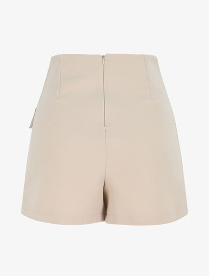 Short style jupe portefeuille - Beige - 2