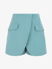Short style jupe portefeuille - Bleu clair - 5