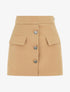 Short jupe taille haute - Beige - 1