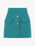 Short jupe taille haute - Bleu canard - 5