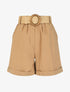 Short à revers uni - Camel - 4