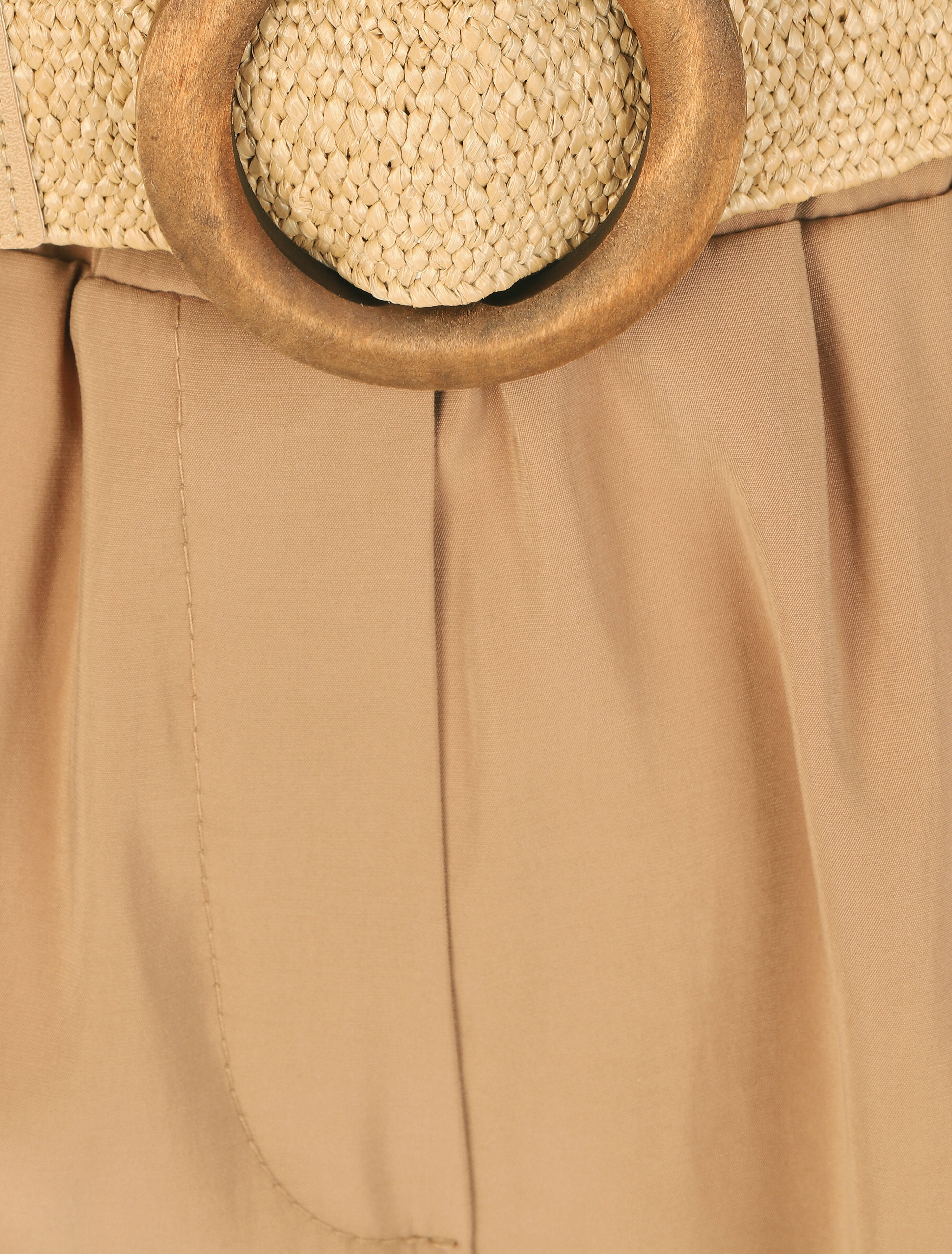 Short à revers uni - Camel - 3