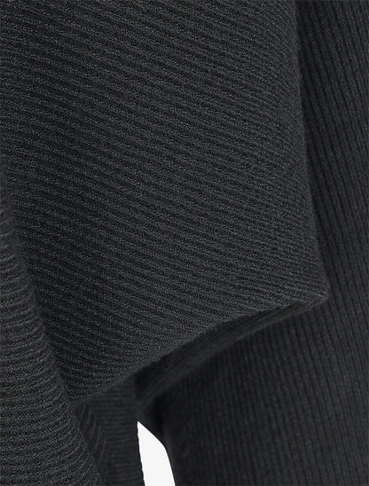 Pull chauve-souris uni - Noir - 3