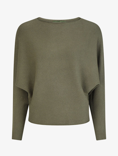 Pull chauve-souris uni - Kaki - 4