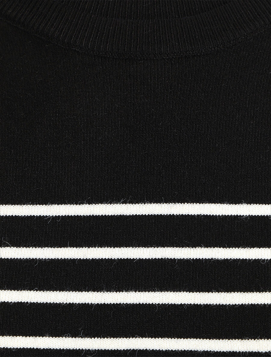 Pull marinière manches longues - Noir - 3