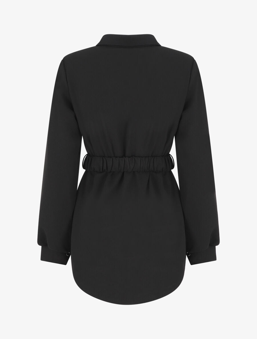 Chemise ample ceinturée - Noir - 2