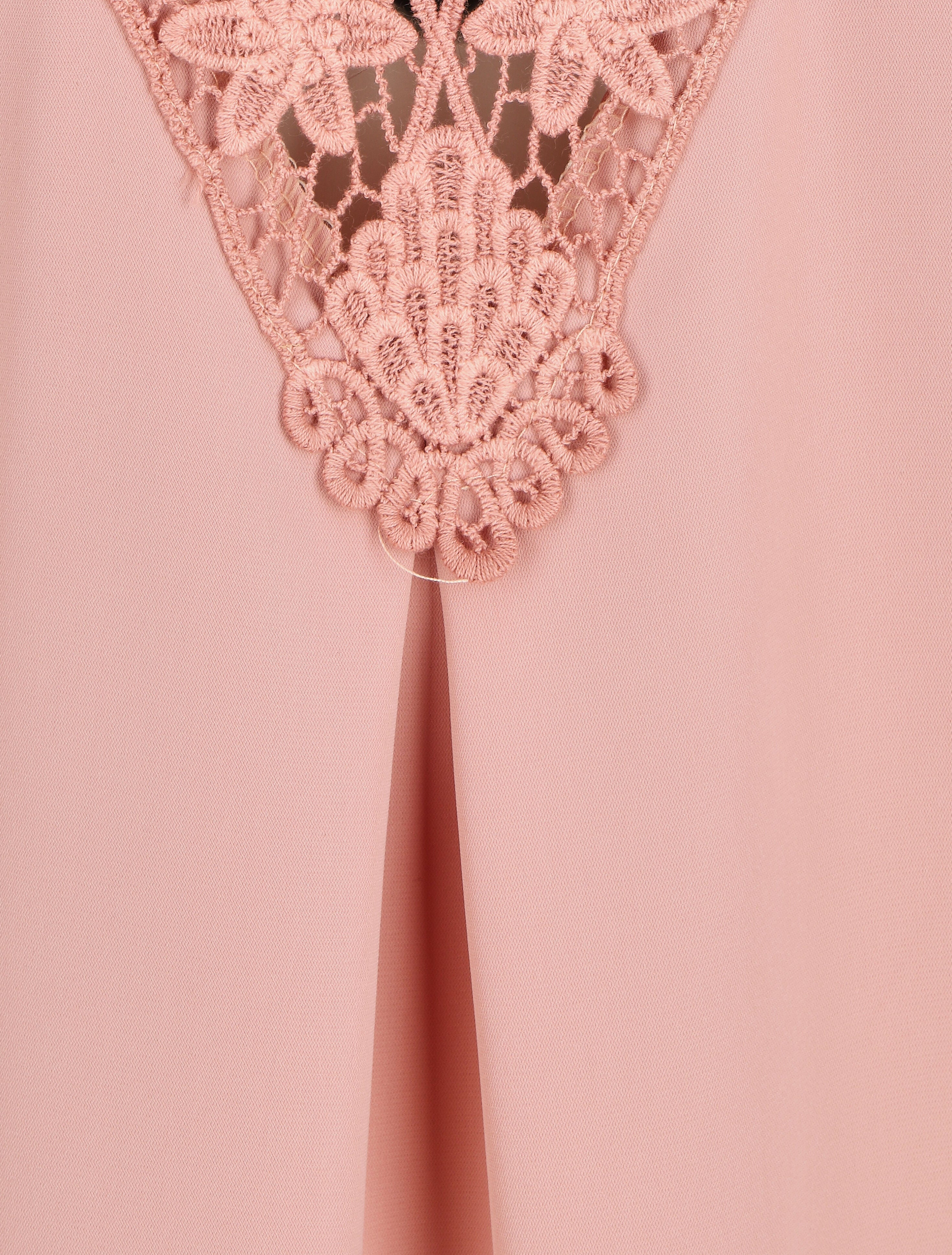 Top fluide dos en crochet - Rose - 3