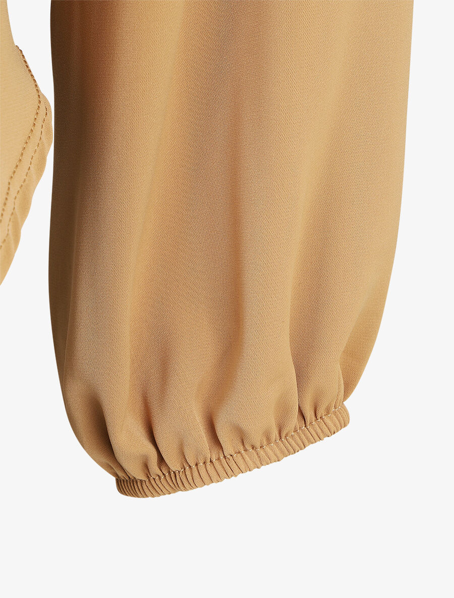 Top fluide dos en crochet - Camel - 3