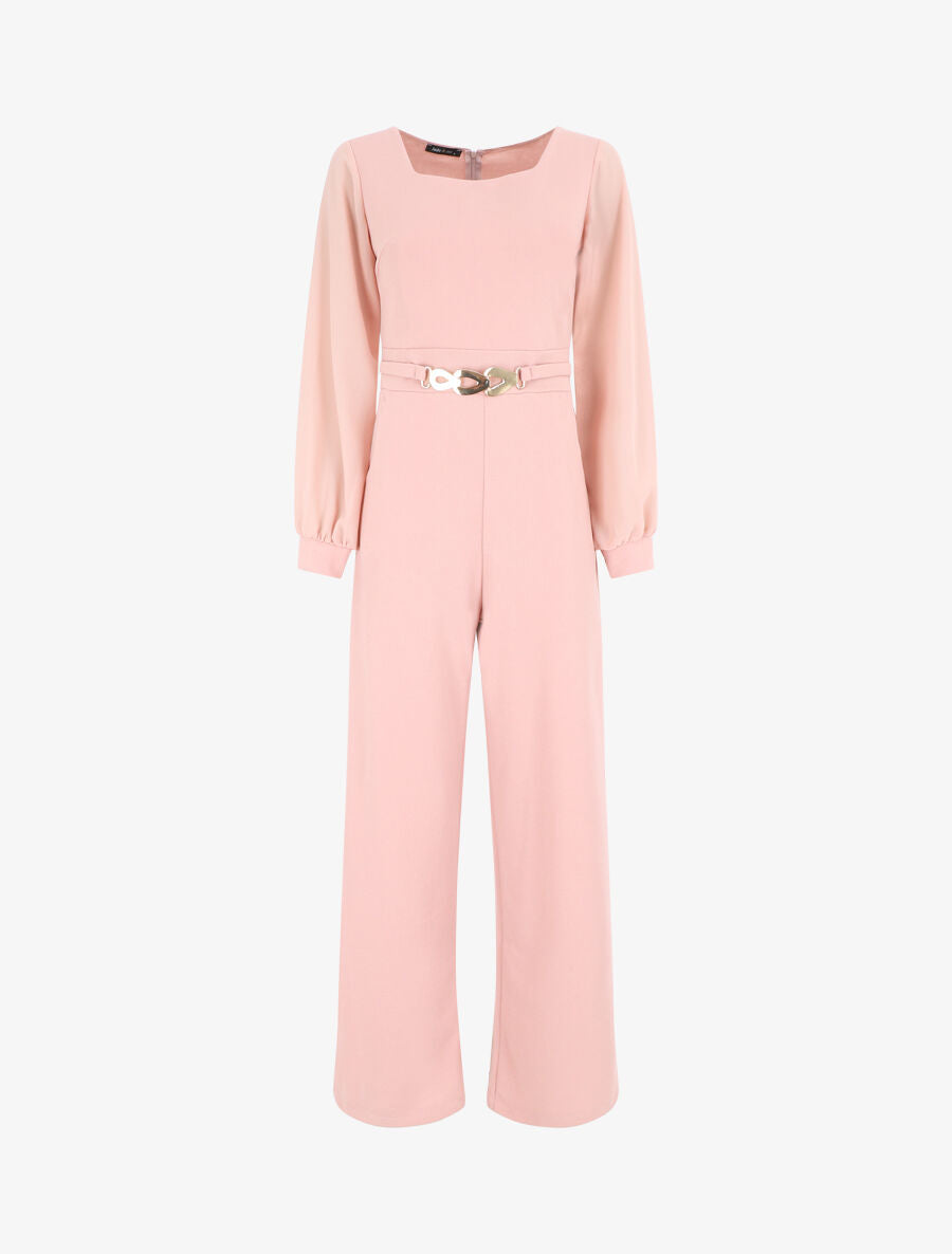 Combinaison droite manches longues - Rose - 4