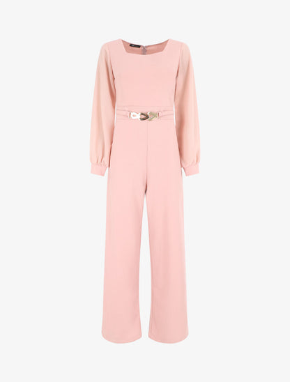 Combinaison droite manches longues - Rose - 4