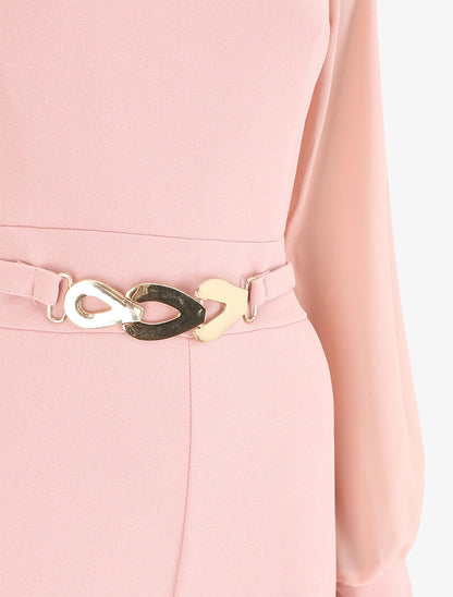 Combinaison droite manches longues - Rose - 3