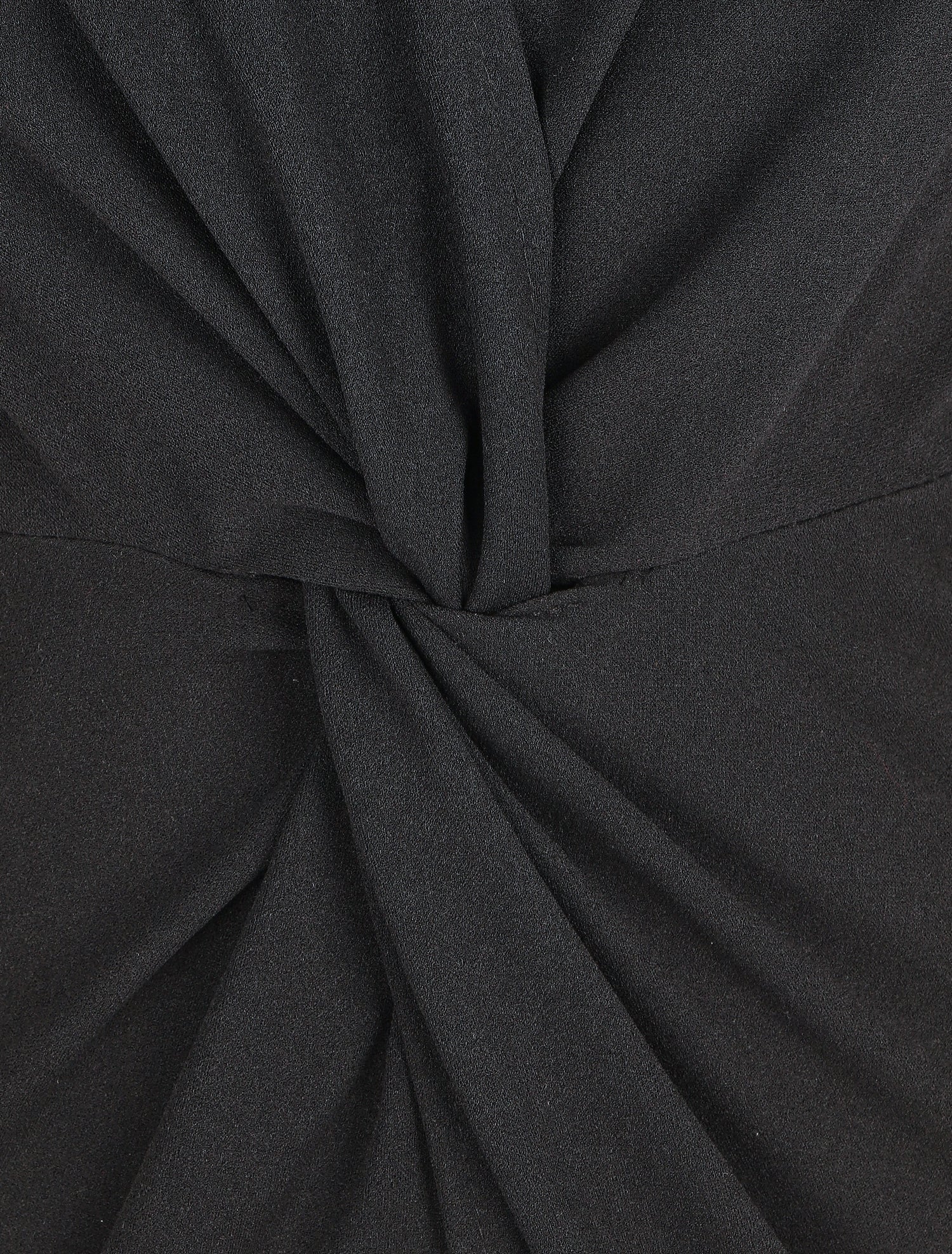 Robe ajustée sans manches à noeud - Noir - 3