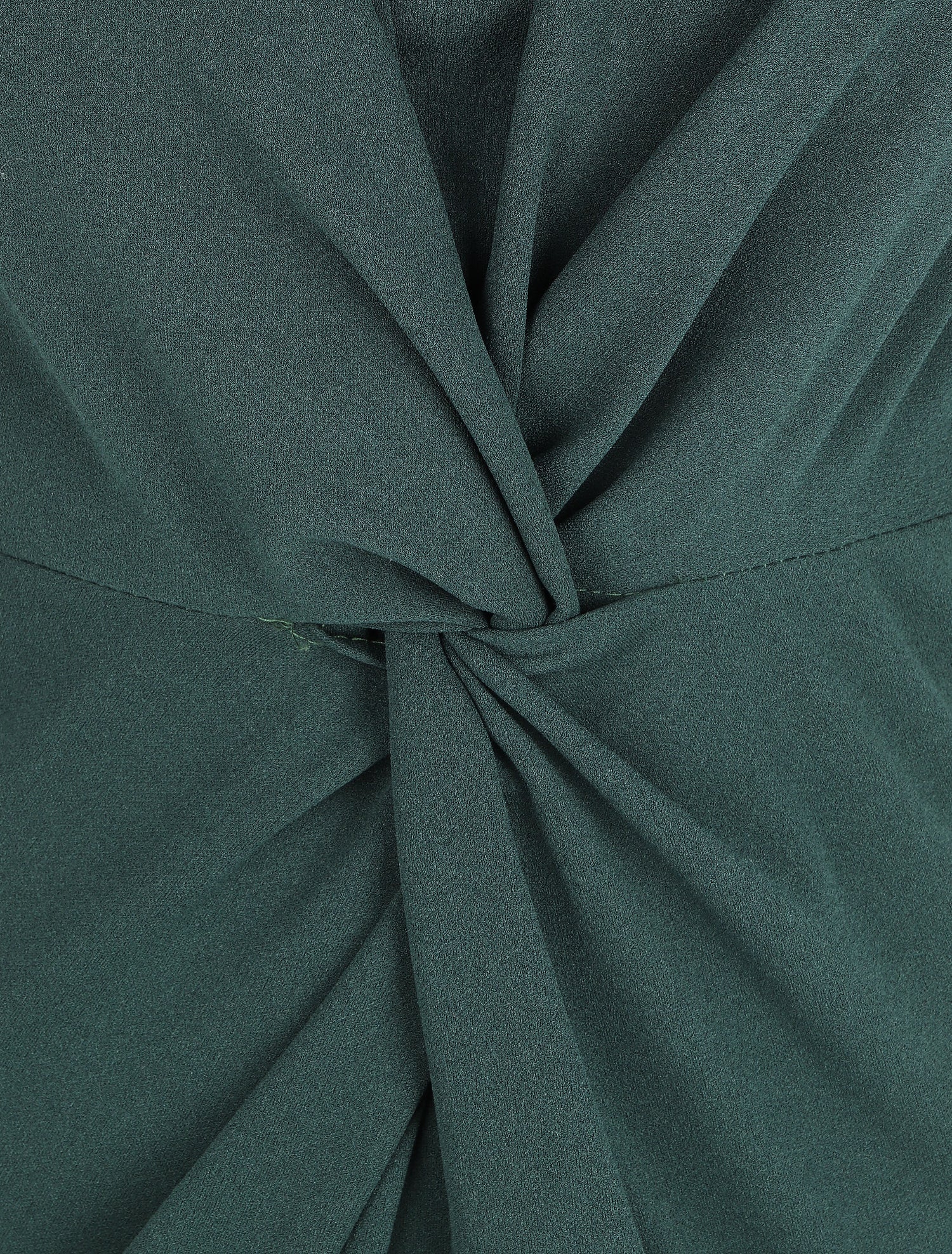 Robe ajustée sans manches à noeud - Vert foncé - 3