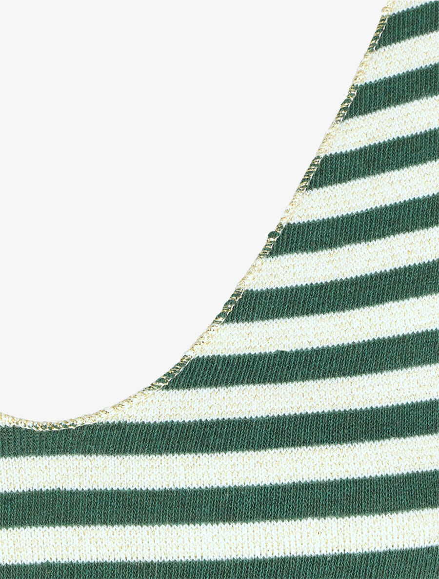 Pull rayé droit irisé - Vert - 3
