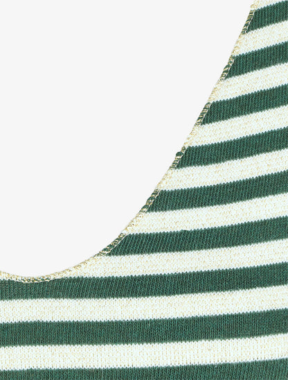 Pull rayé droit irisé - Vert - 3