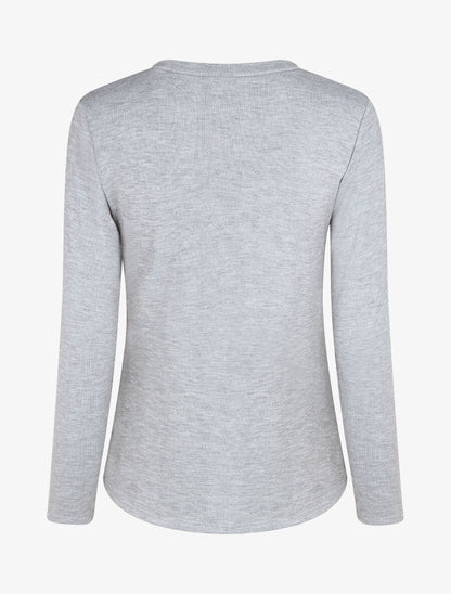Pull droit bicolore à bords asymétrique - Gris - 2