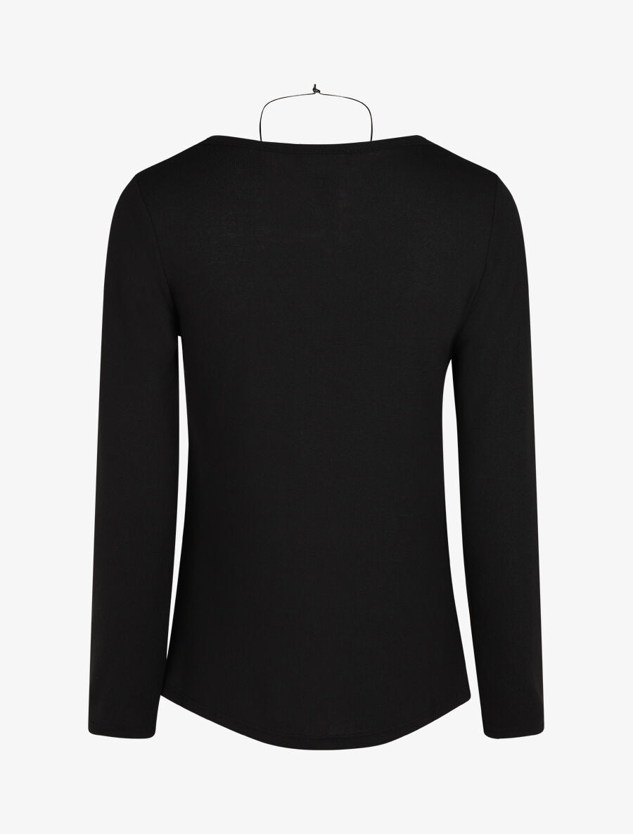 Pull fin graphique coupe droite - Gris - 2