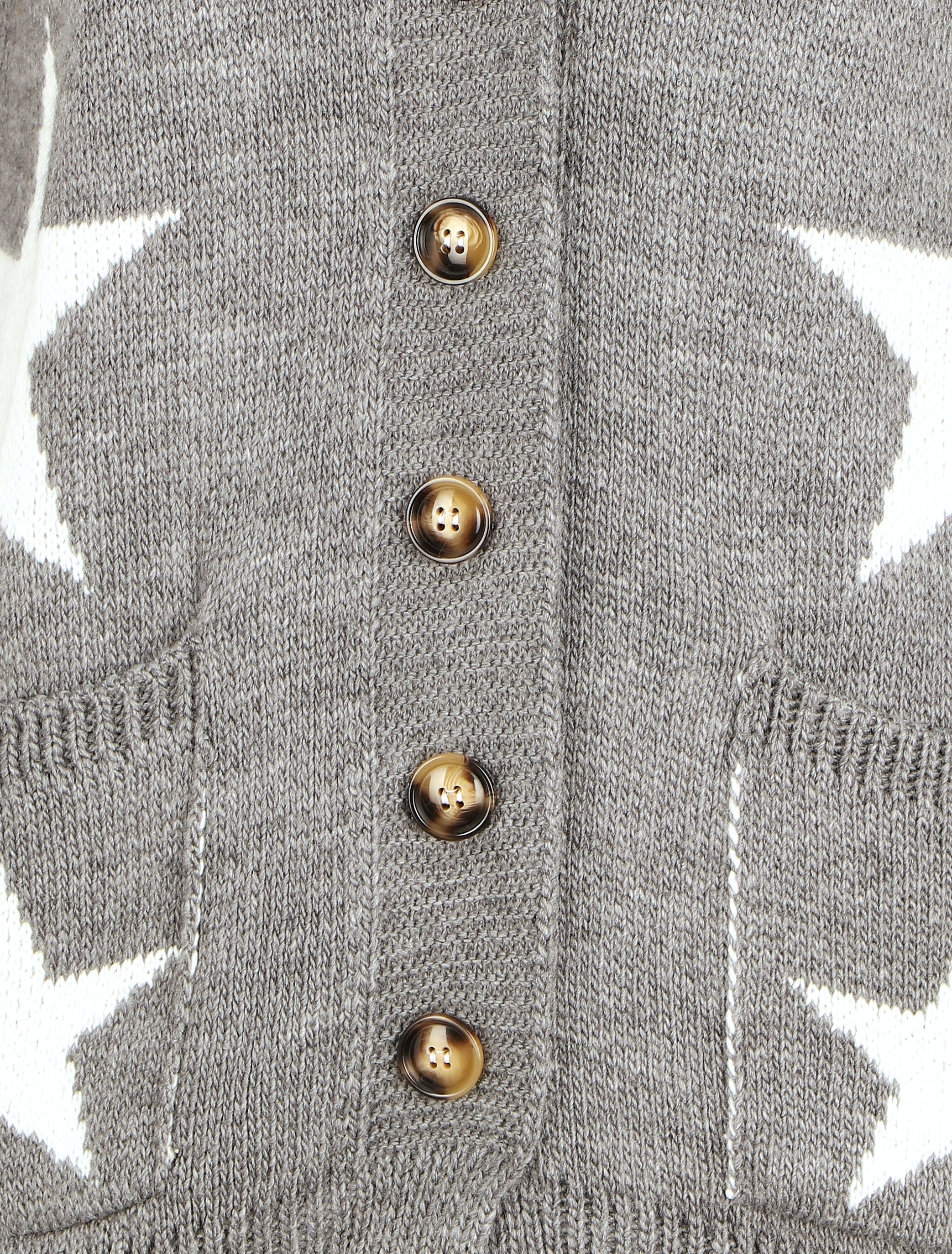 Gilet droit motif étoiles - Gris foncé - 3