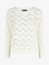 Pull loose col bateau - Blanc - 1