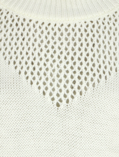 Pull droit à motif en V - Rose - 3