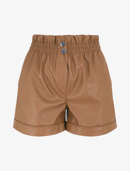 Short paper bag en simili - Camel - 1