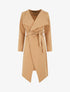 Veste longue ceinturée - Camel - 1