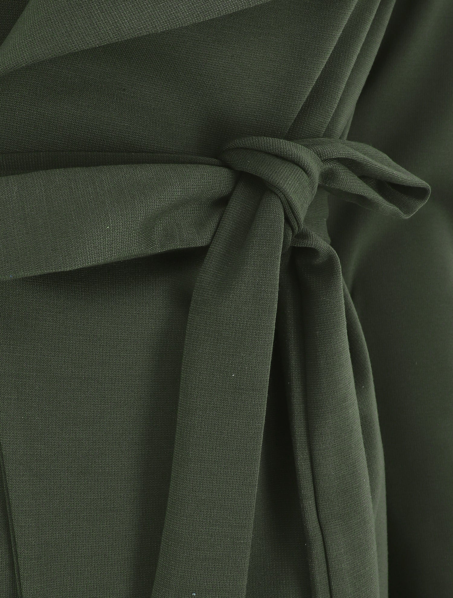 Veste longue ceinturée - Kaki - 3