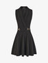 Robe patineuse courte sans manches - Noir - 1