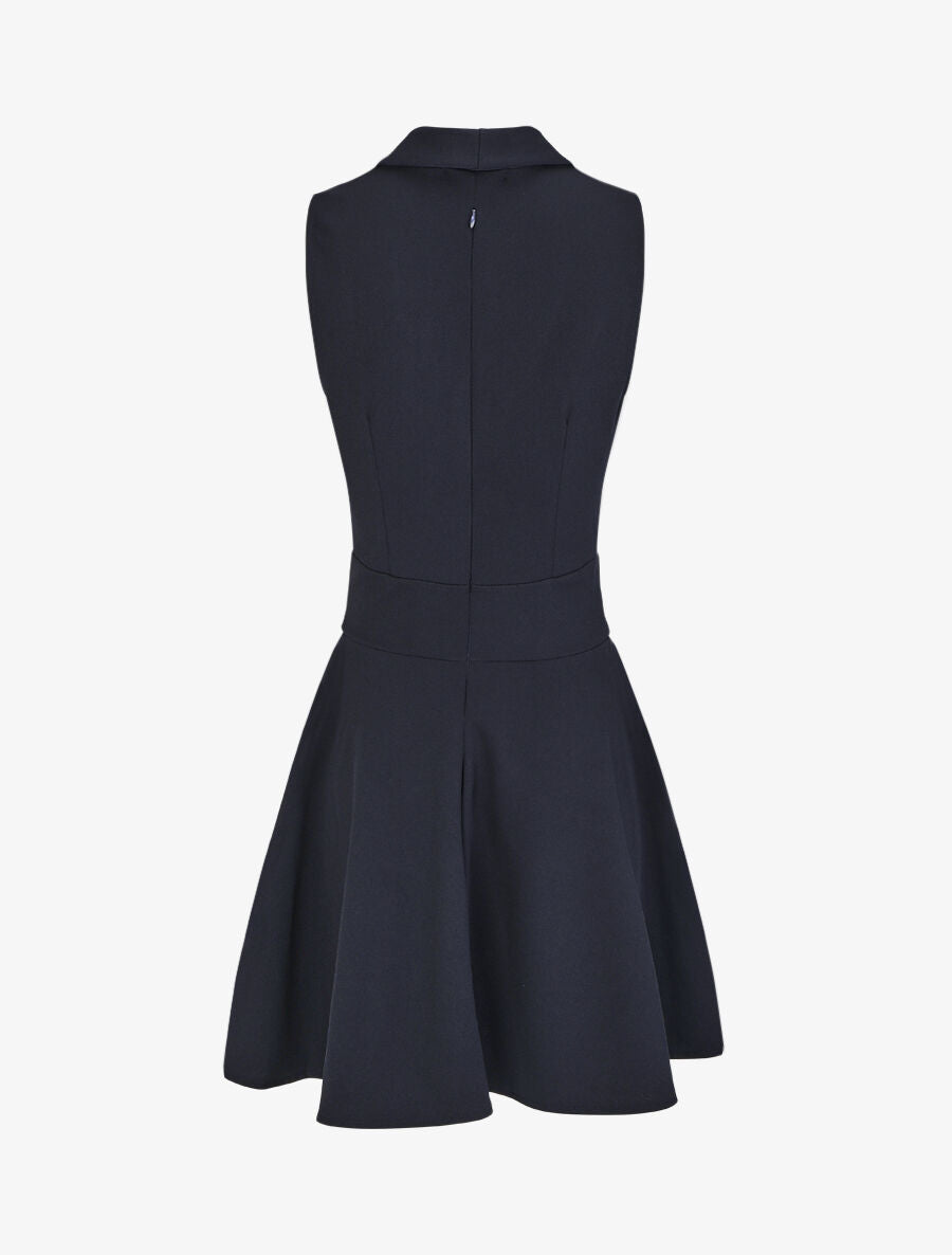 Robe patineuse courte sans manches - Marine - 2