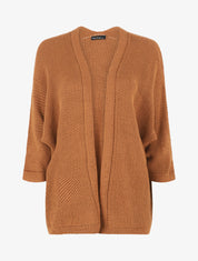 Gilet mi-long oversize - Camel - 4