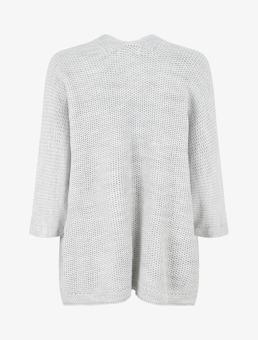 Gilet mi-long oversize - Gris clair - 2