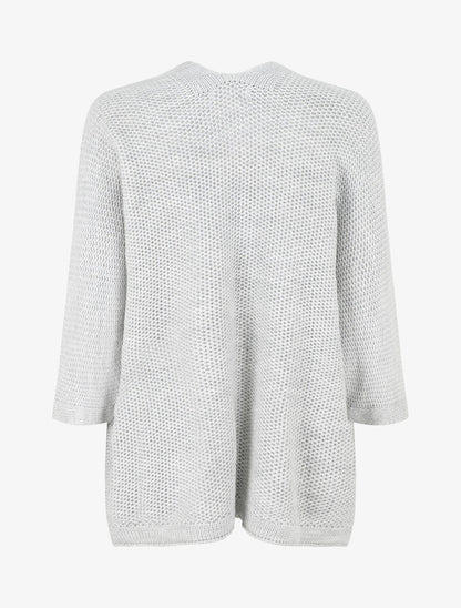 Gilet mi-long oversize - Gris clair - 2