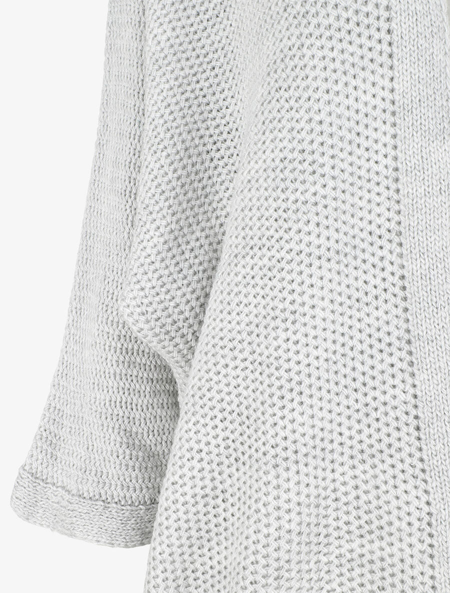 Gilet mi-long oversize - Gris clair - 3