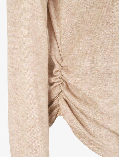 Pull fin à manches chauves-souris - Camel - 3