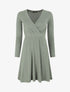 Robe pull uni coupe patineuse - Kaki - 1