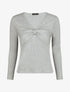 Top ajusté manches longues et noeud - Gris - 4