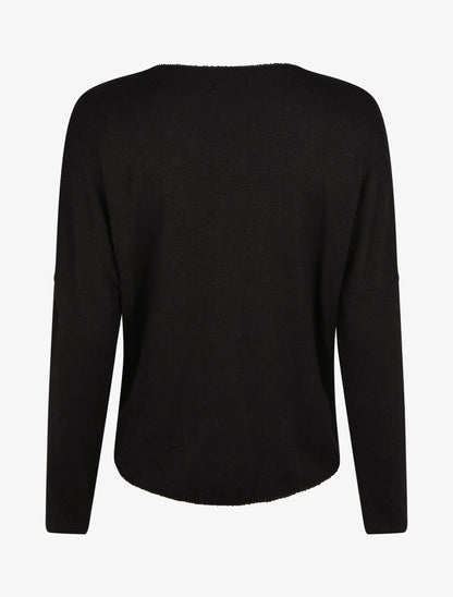 Pull ample motif étoile en sequins - Noir - 2
