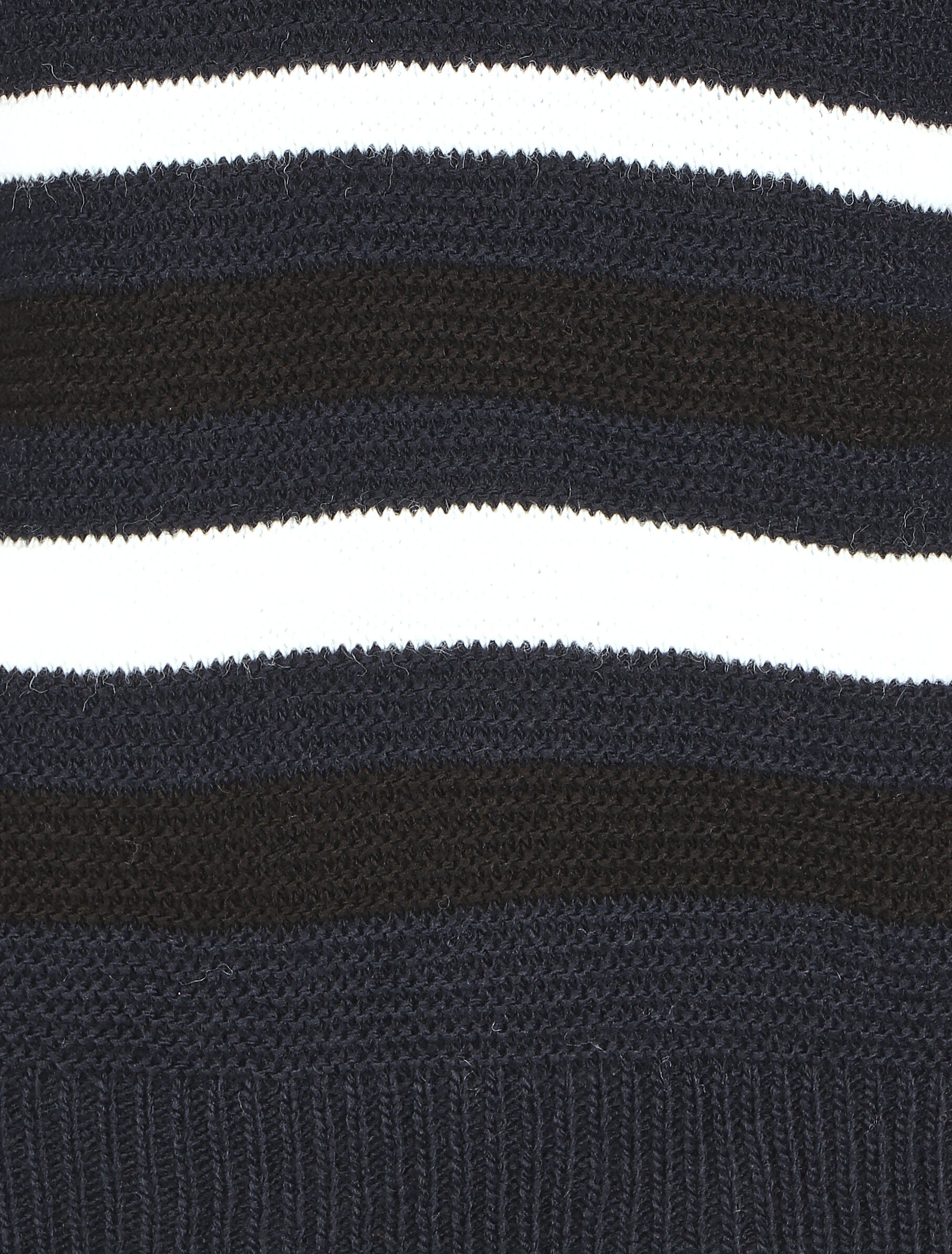 Pull droit rayé - Marine - 3