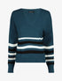 Pull droit rayé - Bleu canard - 6