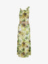 Robe longue à imprimé tropical - Vert anis - 4
