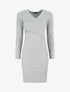 Robe courte ajustée manches longues - Gris - 1