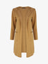Gilet long en maille à capuche - Camel - 4