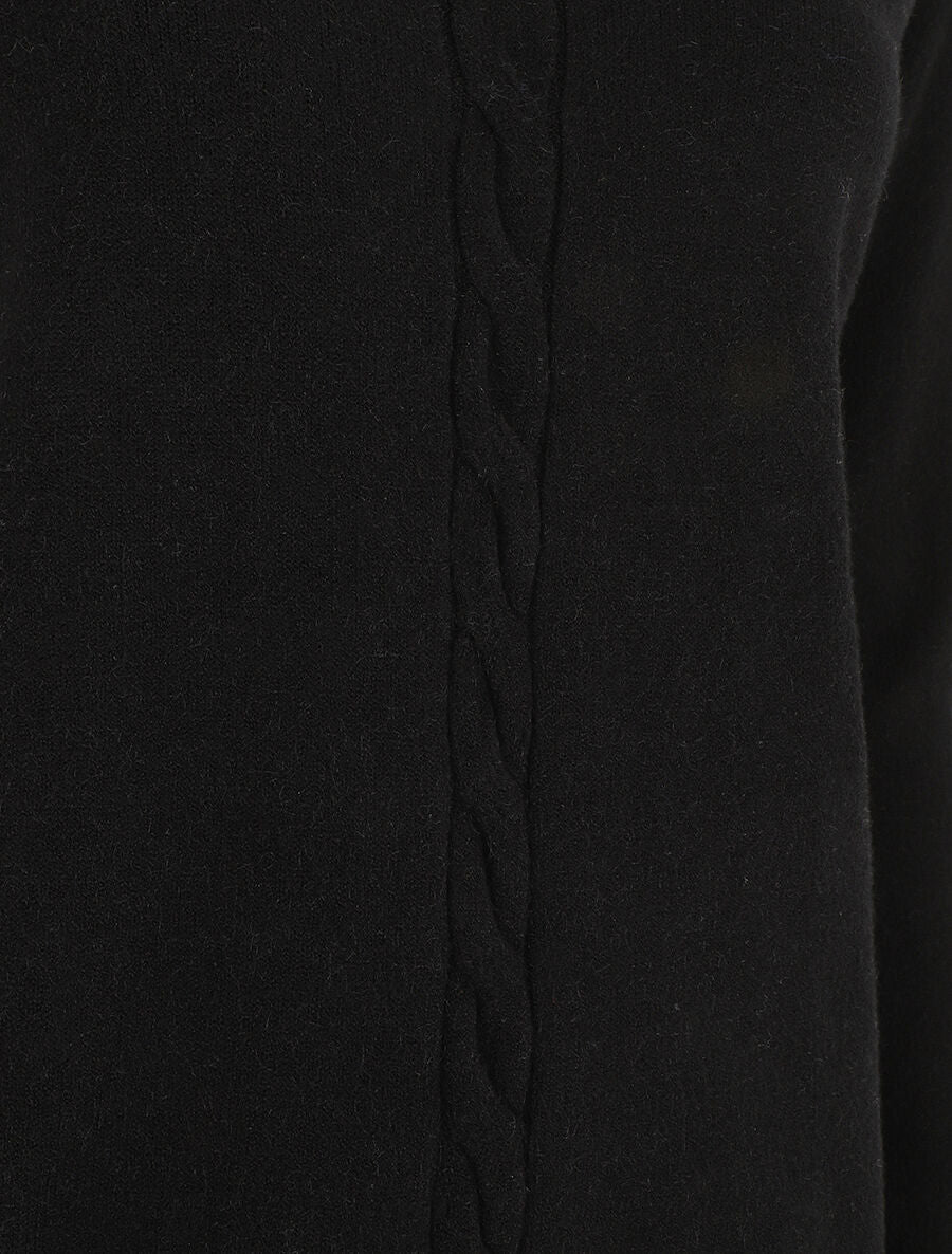 Pull fin uni basique à col rond - Noir - 3