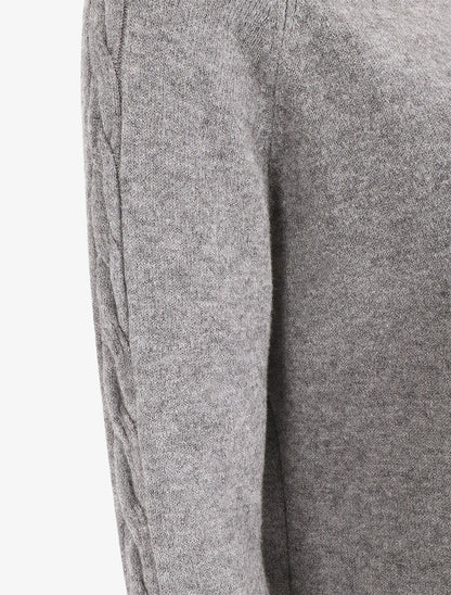 Pull fin uni basique à col rond - Gris - 3