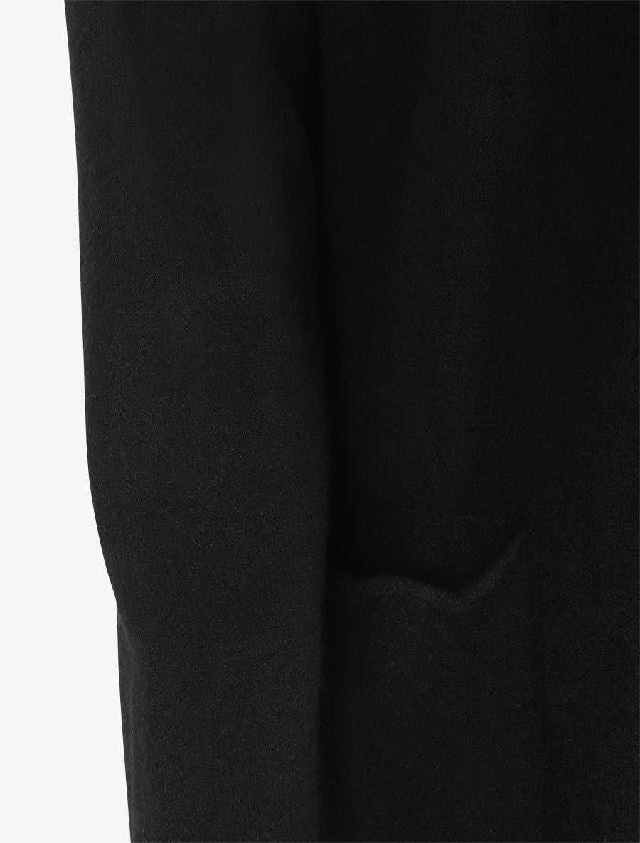 Gilet long uni à poches - Noir - 3