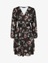 Robe volantée à imprimé fleuri - Noir - 1